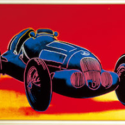 Andy Warhol, ‘Mercedes Benz W 125 Grand Prix Car, 1937.’ © 2022 The Andy Warhol Foundation for the Visual Arts, Inc. / Licensed by Artists Rights Society (ARS), New York. Courtesy of the Petersen Automotive Museum