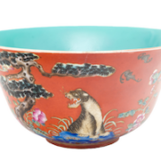Chinese famille rose porcelain bowl, est. $1,000-$1,500