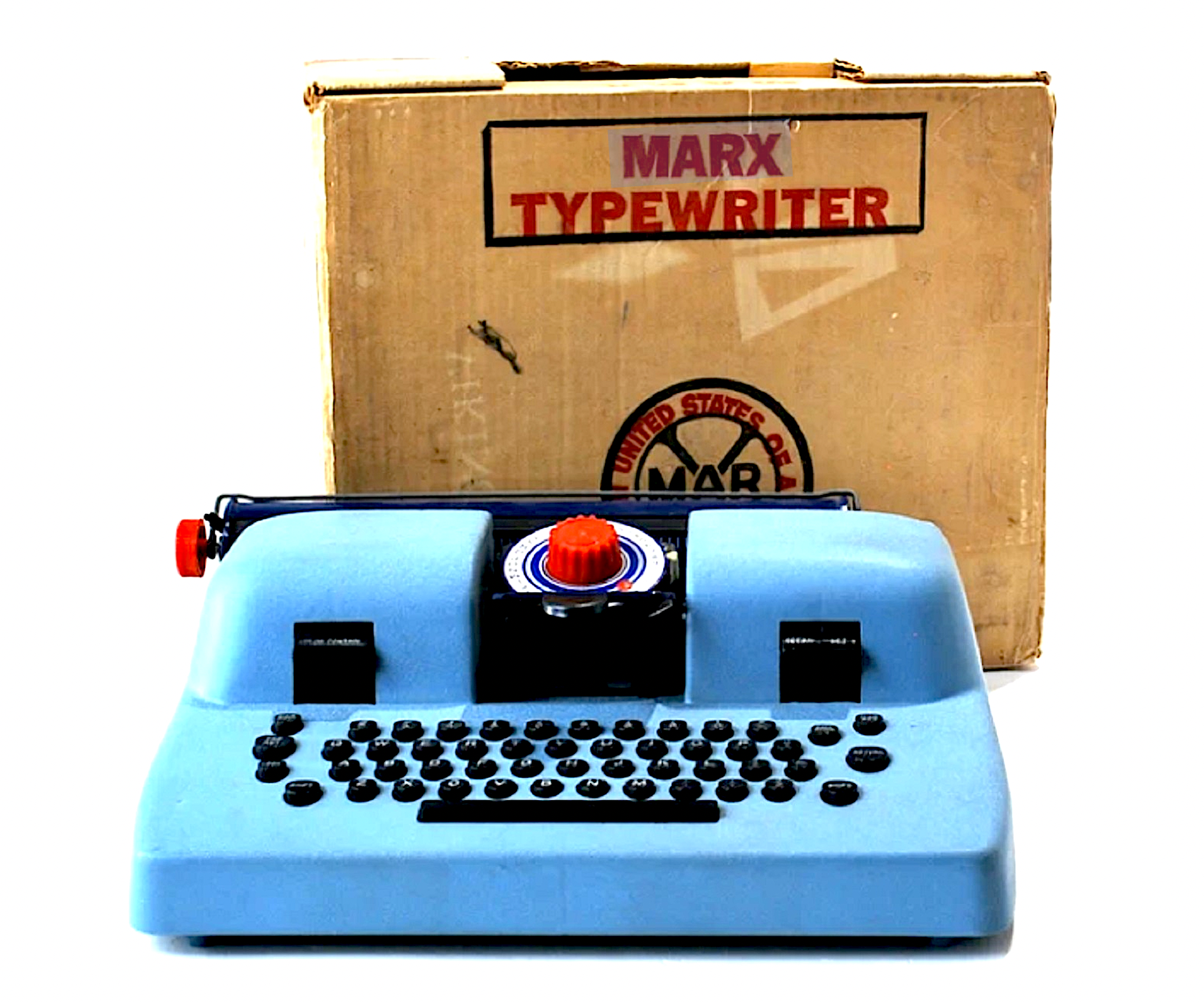 Louis Marx toy typewriter with original box, est. $500-$1,000