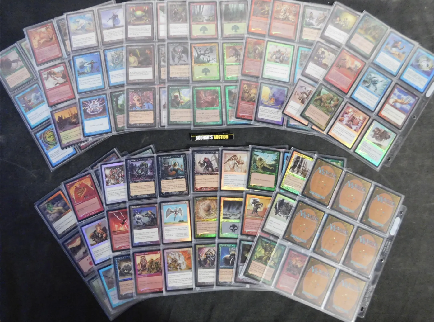 A complete seventh edition foil set from 2001, having all 350 cards, brought $9,000 plus the buyer’s premium in February 2021. Image courtesy of Bodnar’s Auction Sales and LiveAuctioneers.