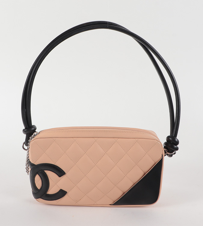 Chanel Cambon pochette leather quilted handbag, est. $400-$600