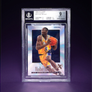 1996-97 Skybox E-X2000 Credentials Kobe Bryant rookie basketball card No. 30 (BGS 9 MINT), numbered 53 of 499, est. $15,000-$25,000