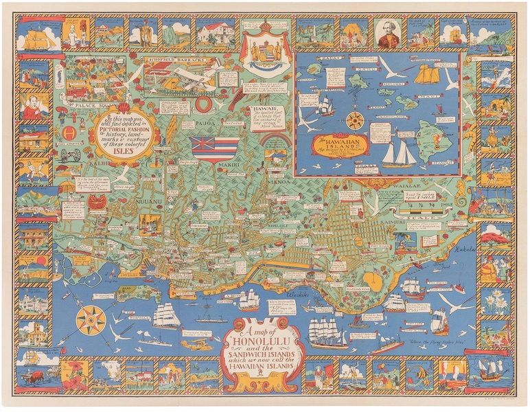A Map of Honolulu and the Sandwich Islands (since renamed the Hawaiian islands), $3,360