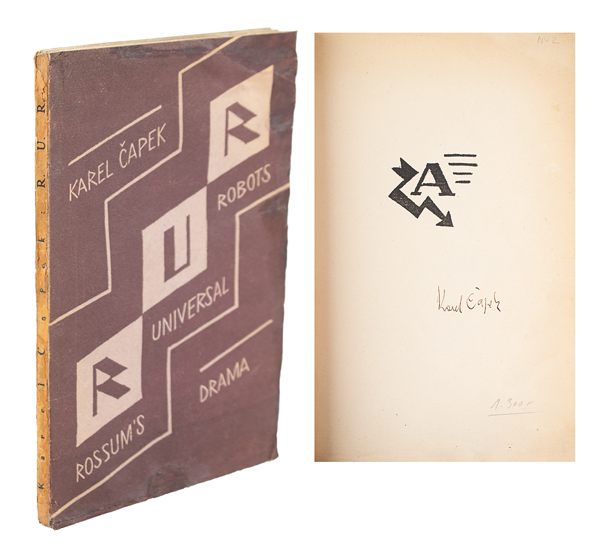 Karel Capek-signed first edition of ‘R.U.R.,’ $30,244