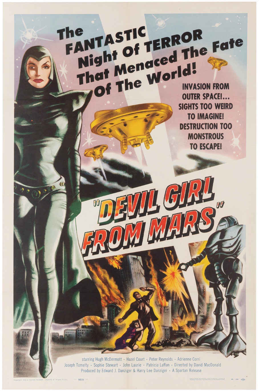 1955 poster for The Devil Girl from Mars, est. $1,500-$2,500