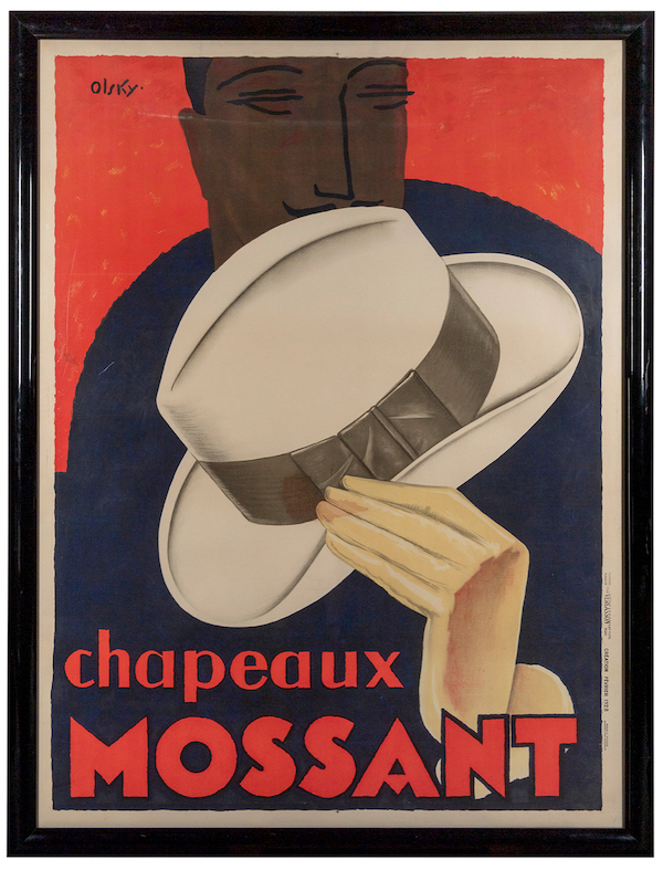  Poster for Mossant hats by Olsky, $2,880