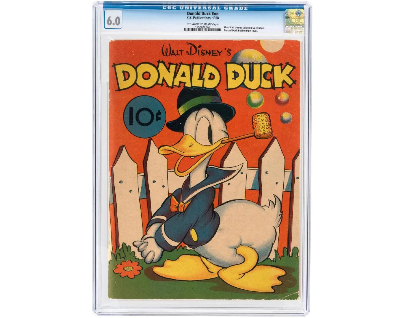 The first Disney comic book ever, ‘Donald Duck #1,’ published in 1938, earned $7,150 plus the buyer’s premium at Hake’s Auctions. Image courtesy of Hake’s Auctions and LiveAuctioneers.