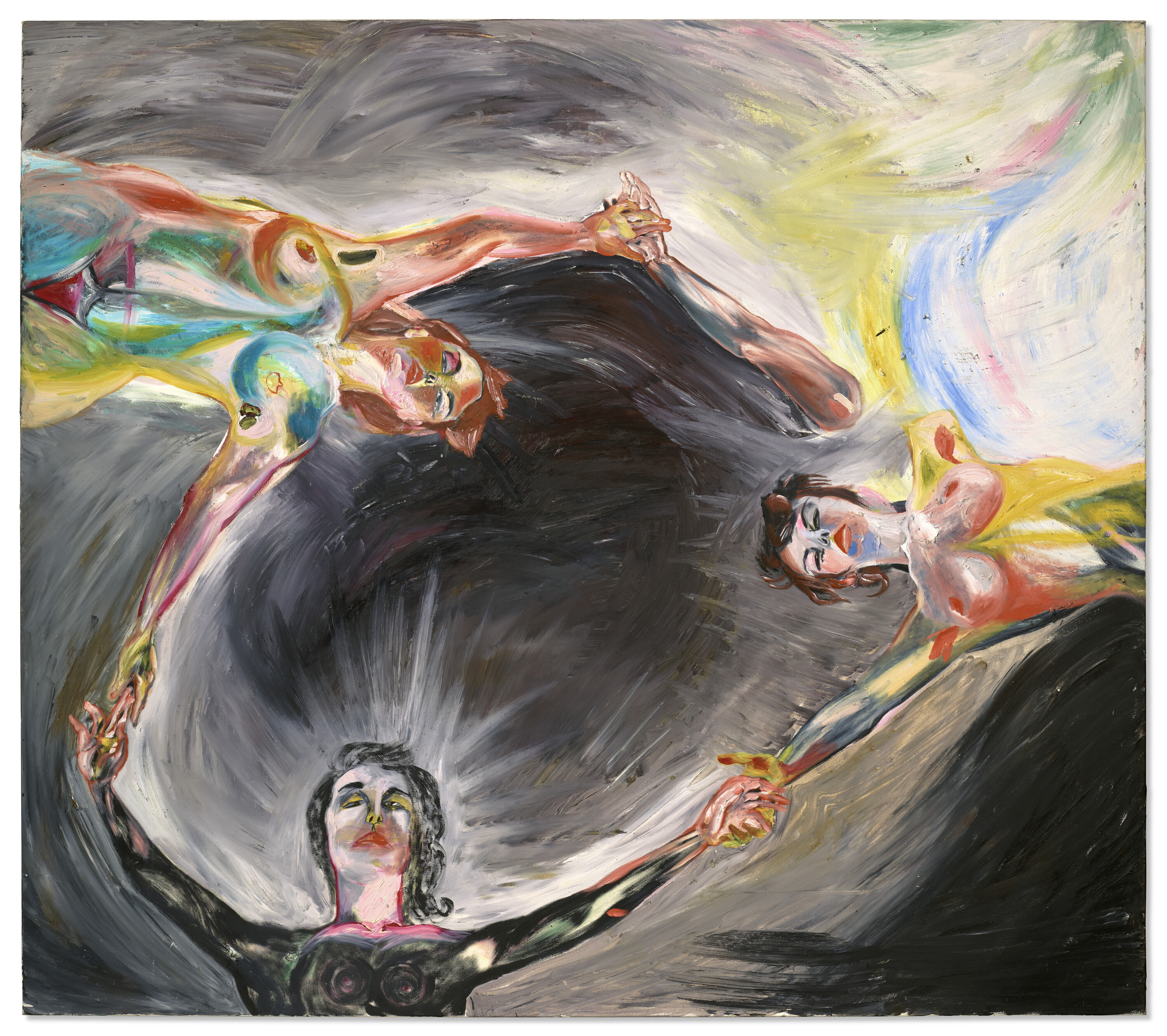 Francesco Clemente, ‘The Fourteen Stations, No. II,’ circa 1981-1982 oil and wax on linen, 78 by 88in (198 by 223.5cm), on view in Francesco Clemente: Works from the Collection of Thomas and Doris Ammann. Image courtesy of Christie’s Images Ltd. 2022