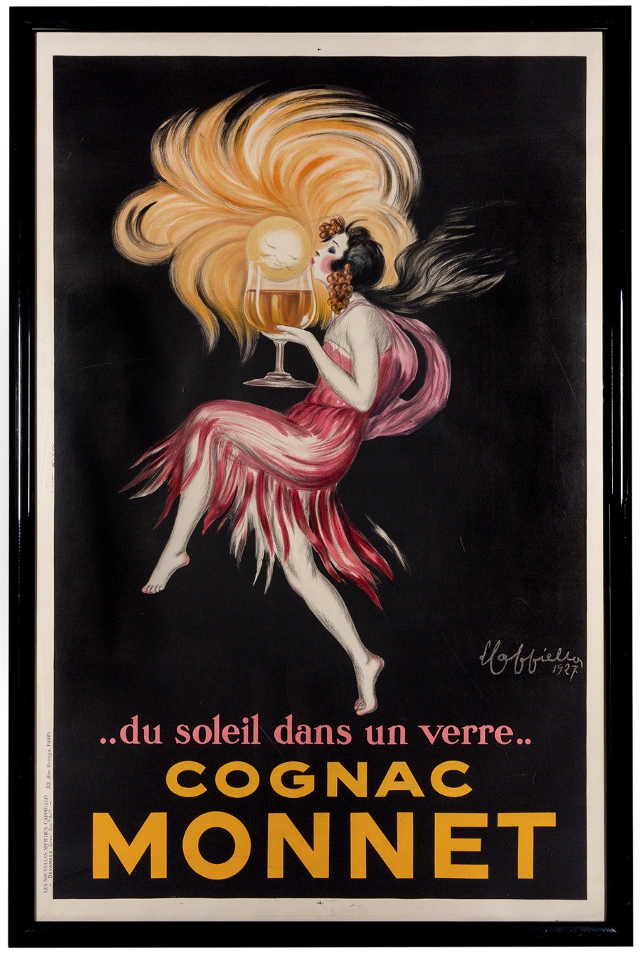 1927 Cognac Monnet poster by Leonetto Cappiello, est. $2,500-$3,500
