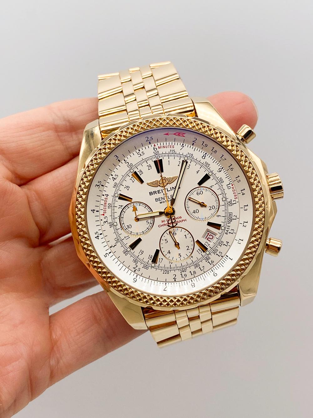 18K gold Breitling Bentley chronograph watch, est. $30,000-$35,000