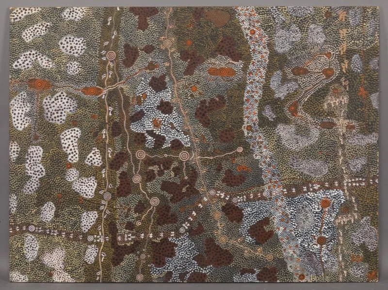 An untitled 1973 work from Clifford Possum Tjapaltjarri achieved $75,000 plus the buyer’s premium in November 2019. Image courtesy of Dallas Auction Gallery and LiveAuctioneers.