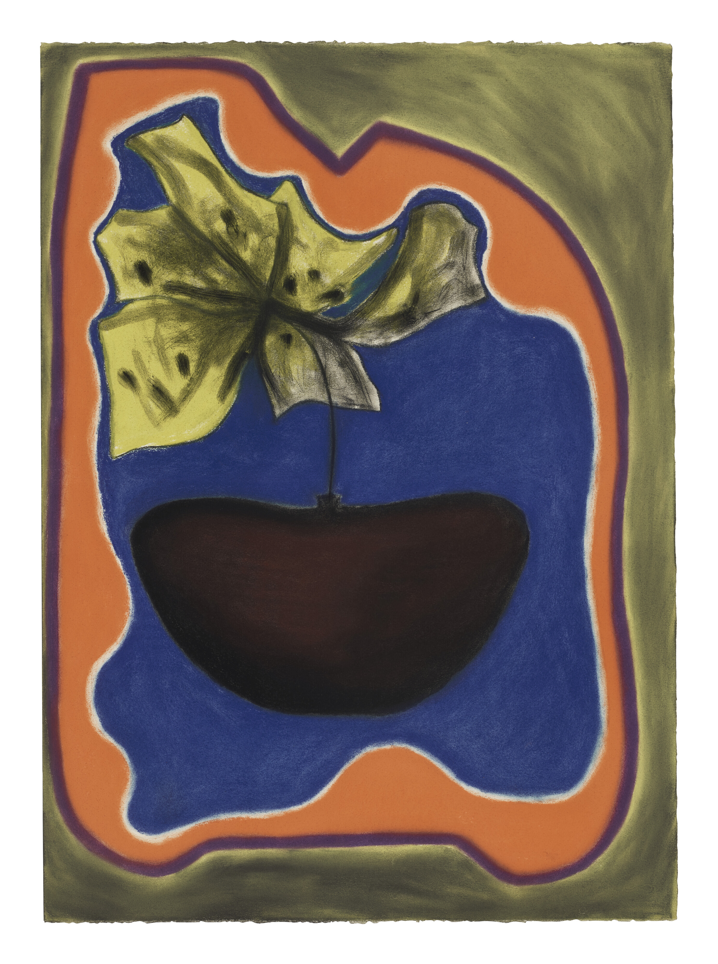 Francesco Clemente, ‘Rain,’ 1988 pastel on paper, 26 by 19in. (66 by 48.2cm), on view in Francesco Clemente: Works from the Collection of Thomas and Doris Ammann. Image courtesy of Christie’s Images Ltd. 2022