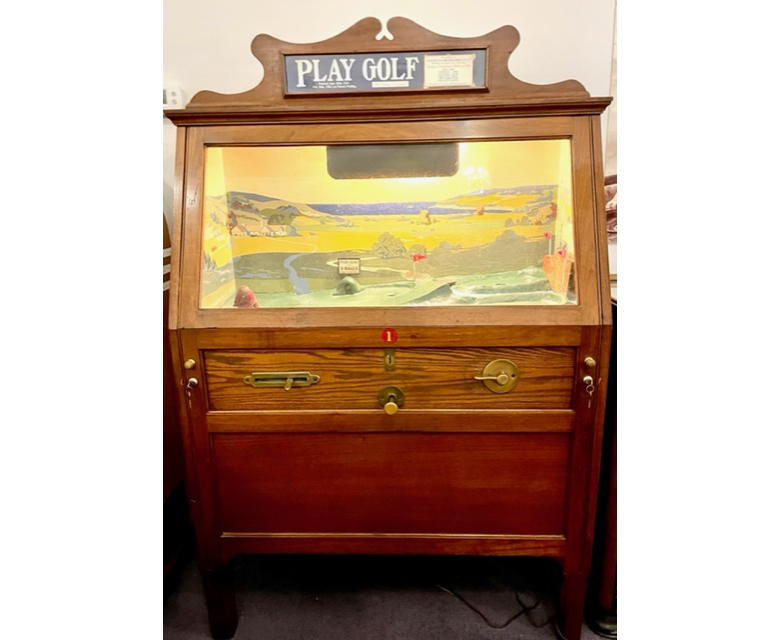 Circa-1930s 5-cent Chester-Pollard Play Golf arcade game, est. $5,000-$22,000