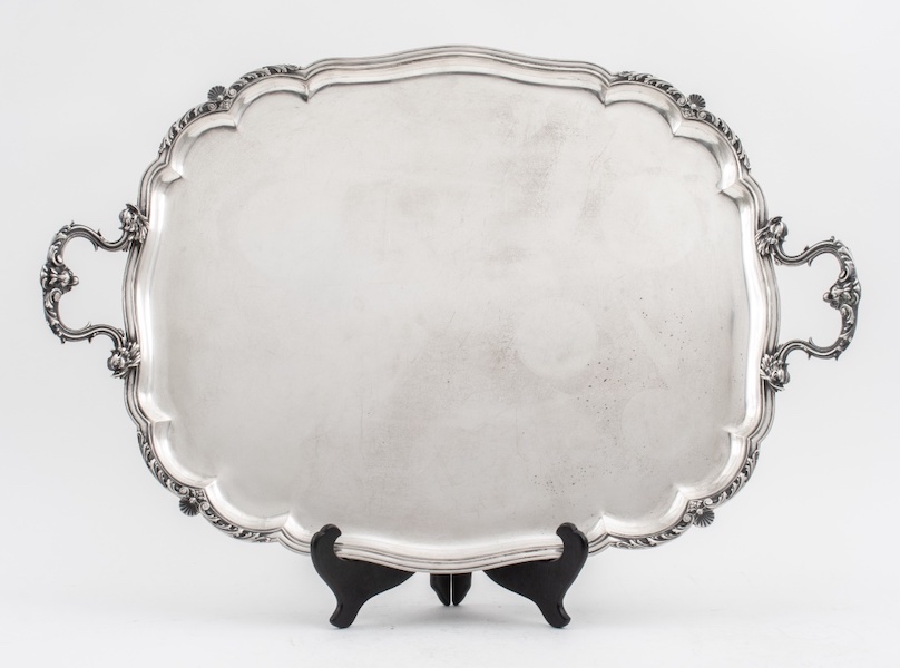 Circa-1960s Italian Baroque Revival silver tray, est. $3,000-$5,000