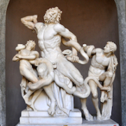‘The Laocoon,’ aka ‘Laocoon and his Sons,’ photographed on display at the Vatican Museums in August 2011. On August 18, climate change protesters glued their hands to the base of the ancient Roman sculpture. Image courtesy of Wikimedia Commons, photo credit FaceMePLS. Shared under the Creative Commons Attribution 2.0 Generic license.