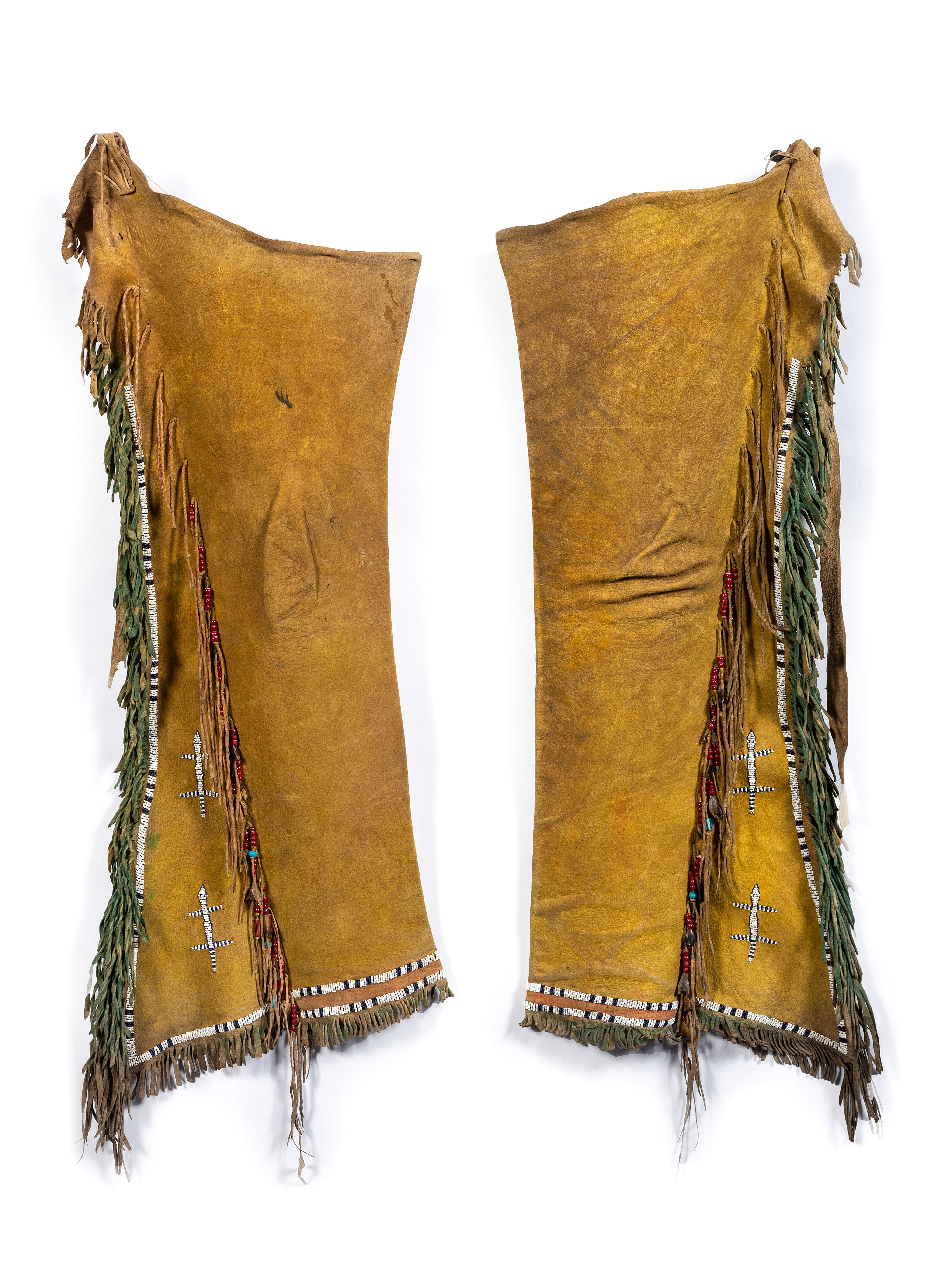 Cheyenne beaded hide leggings from the Joseph Henry Sharp collection, $6,000-$8,000