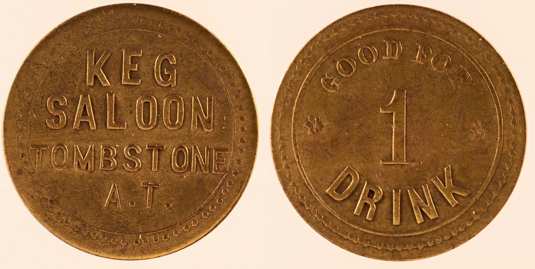 Keg Saloon territorial token, $1,830