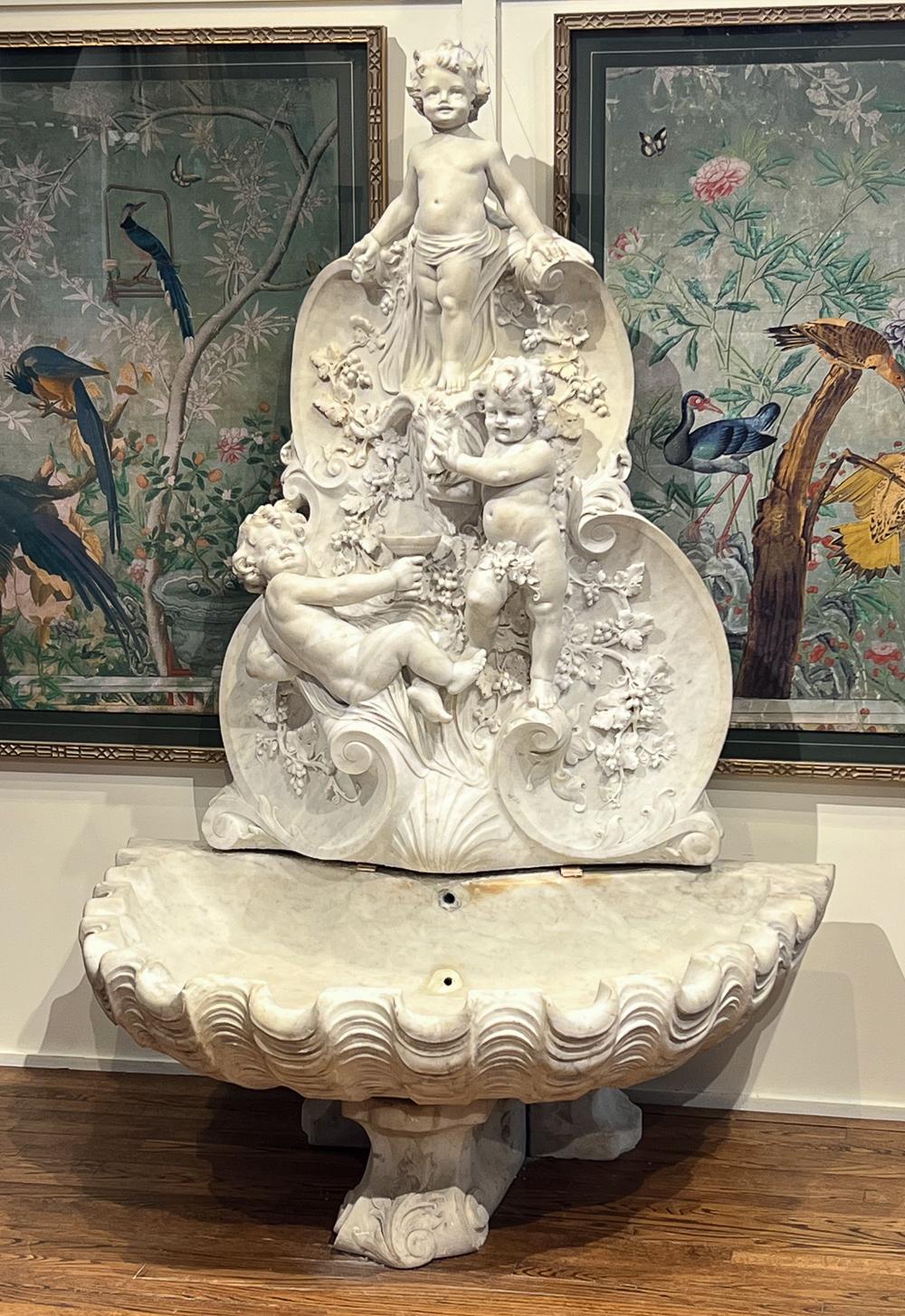 Late 19th-century Italian Carrara marble wall fountain, est. $100-$50,000