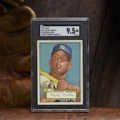 A 1952 Topps Mickey Mantle rookie card, graded 9.5, could sell for $10 million at auction in late August. Image courtesy of Heritage Auctions, HA.com