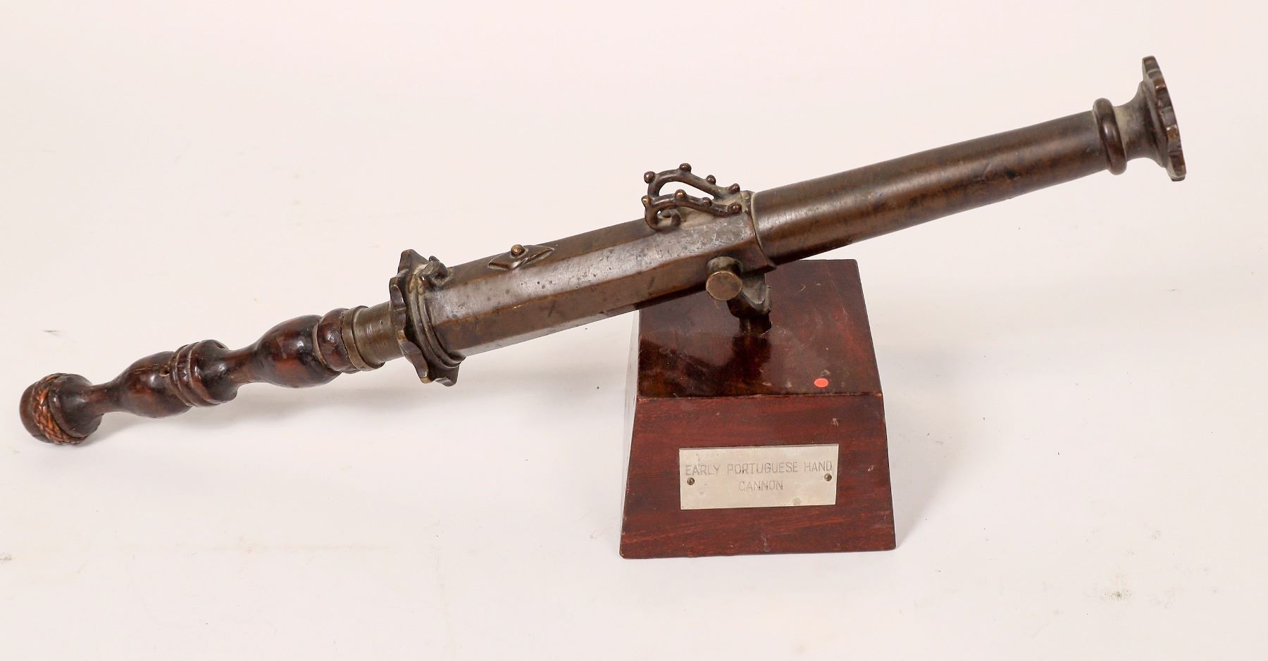 Antique Portuguese bronze hand cannon, est. $7,000-$10,000