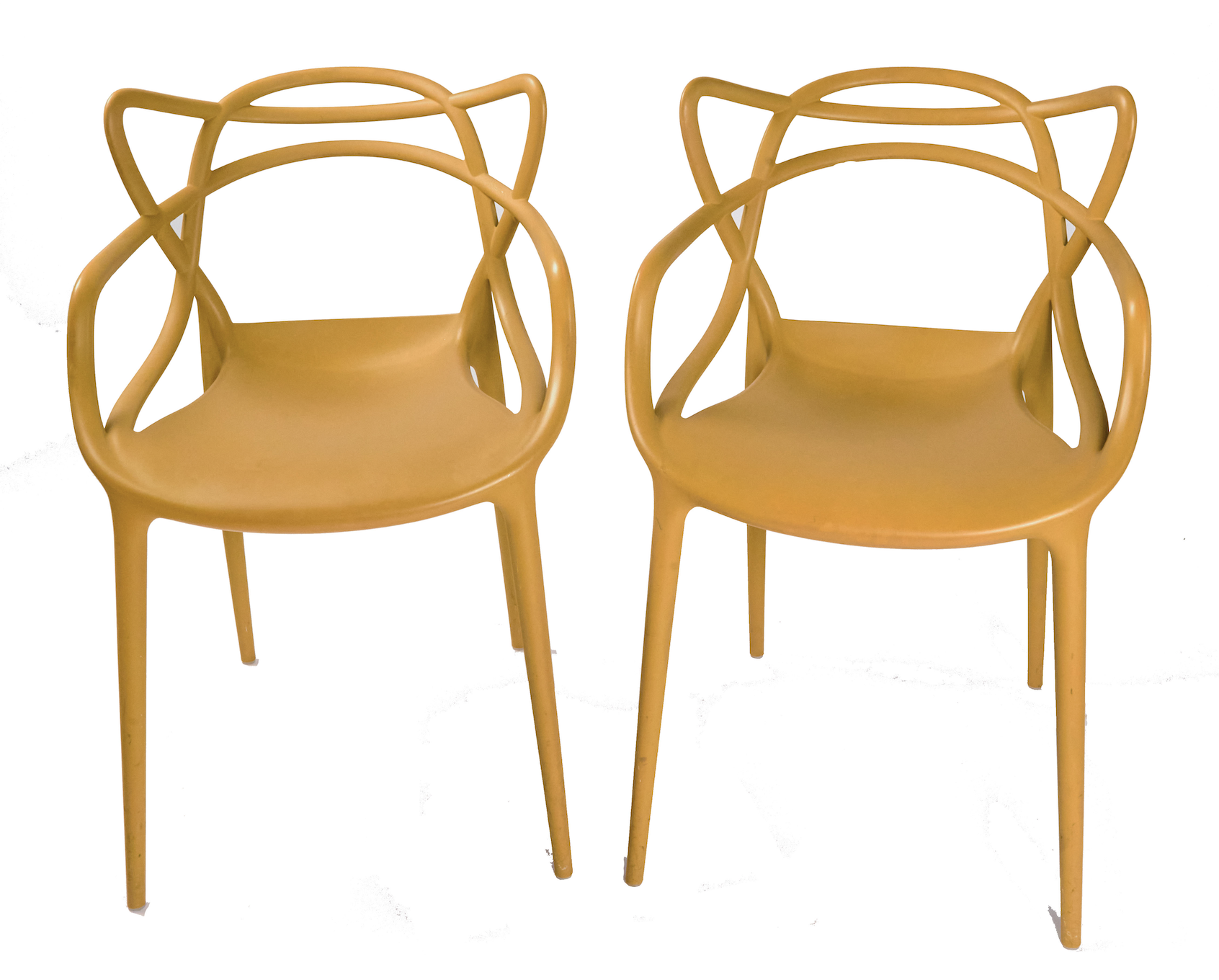 Mustard-colored Kartell Masters chairs, est. $300-$500