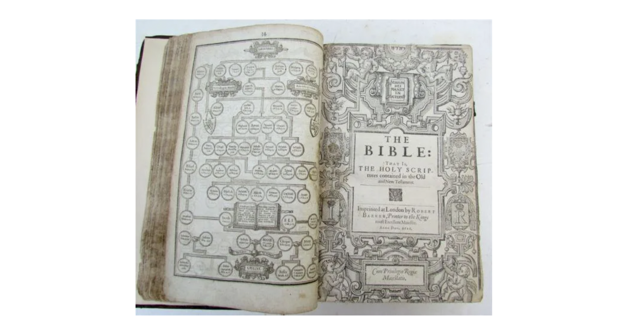 1616 copy of the Geneva version of the Bible, est. $3,500-$4,000