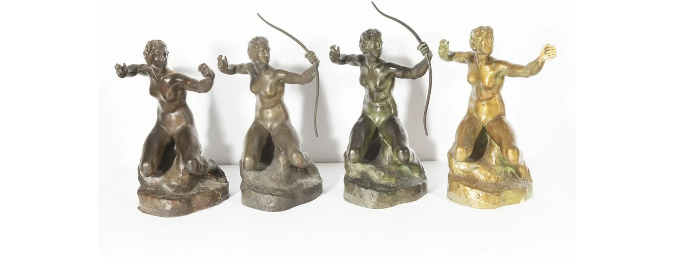 Foursome of Diana sculptures by Haig Patigian, est. $2,000-$4,000