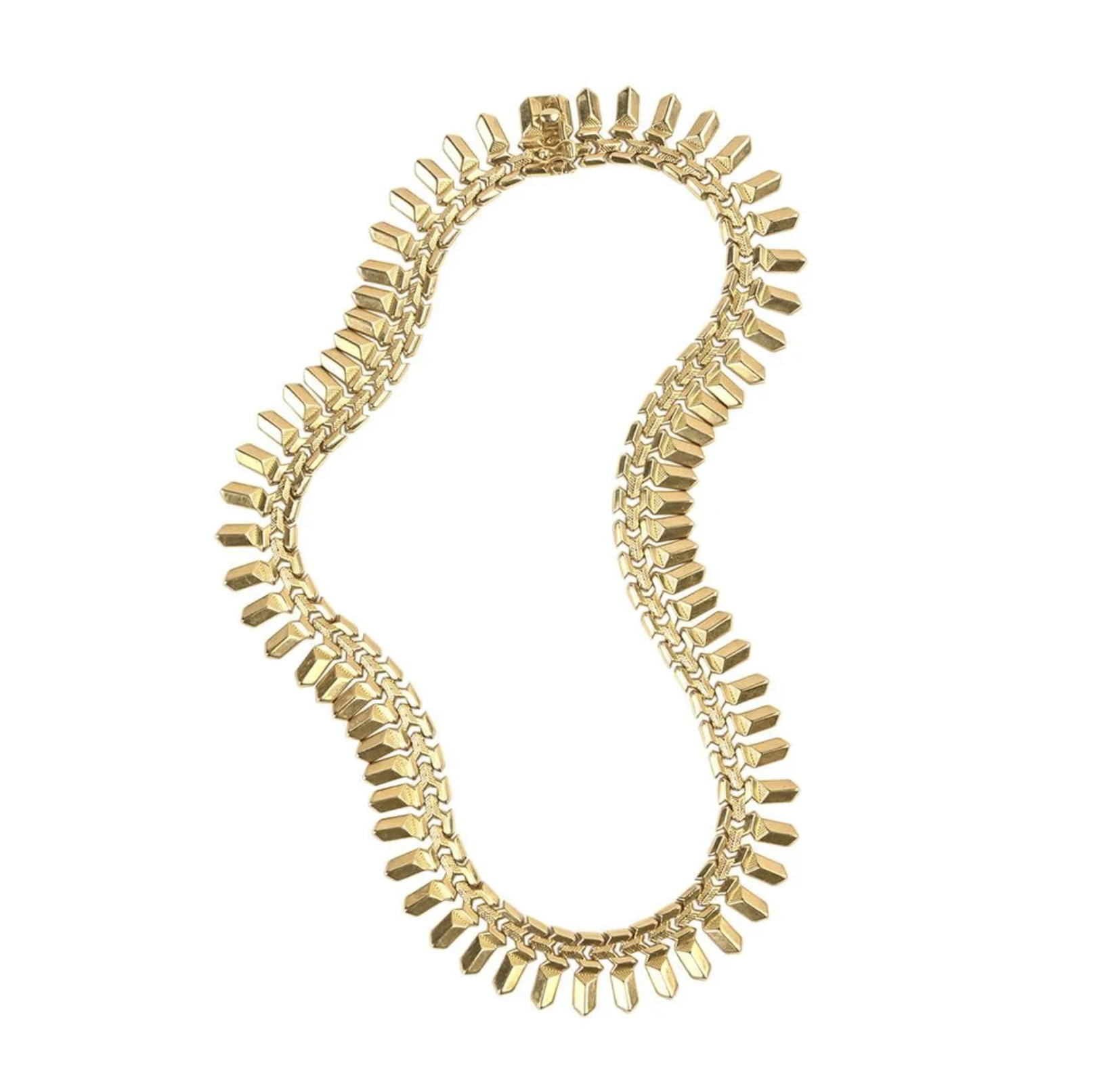 18K gold fringe necklace, est. $1,500-$2,500