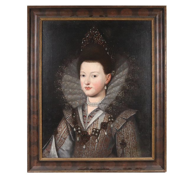Portrait of Isabella of Savoy attributed to Frans Pourbus II, est. $5,000-$10,000