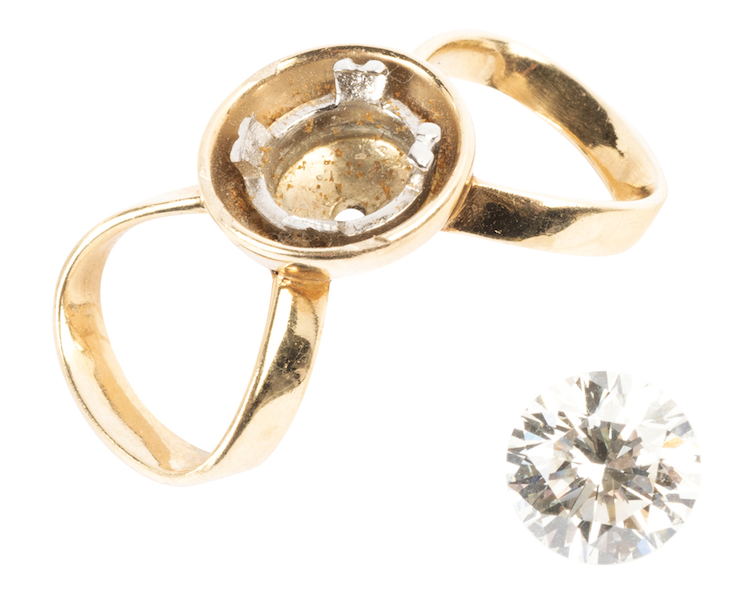 Unmounted 2.20-carat diamond with pendant mount, $10,455