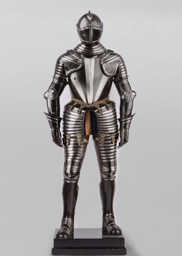 Field armor, possibly made for Heinrich V, Duke of Brunswick-Wolfenbuttel, German, probably Brunswick, circa 1550, steel, leather. Collection of Ronald S. Lauder, promised gift to the Metropolitan Museum of Art 