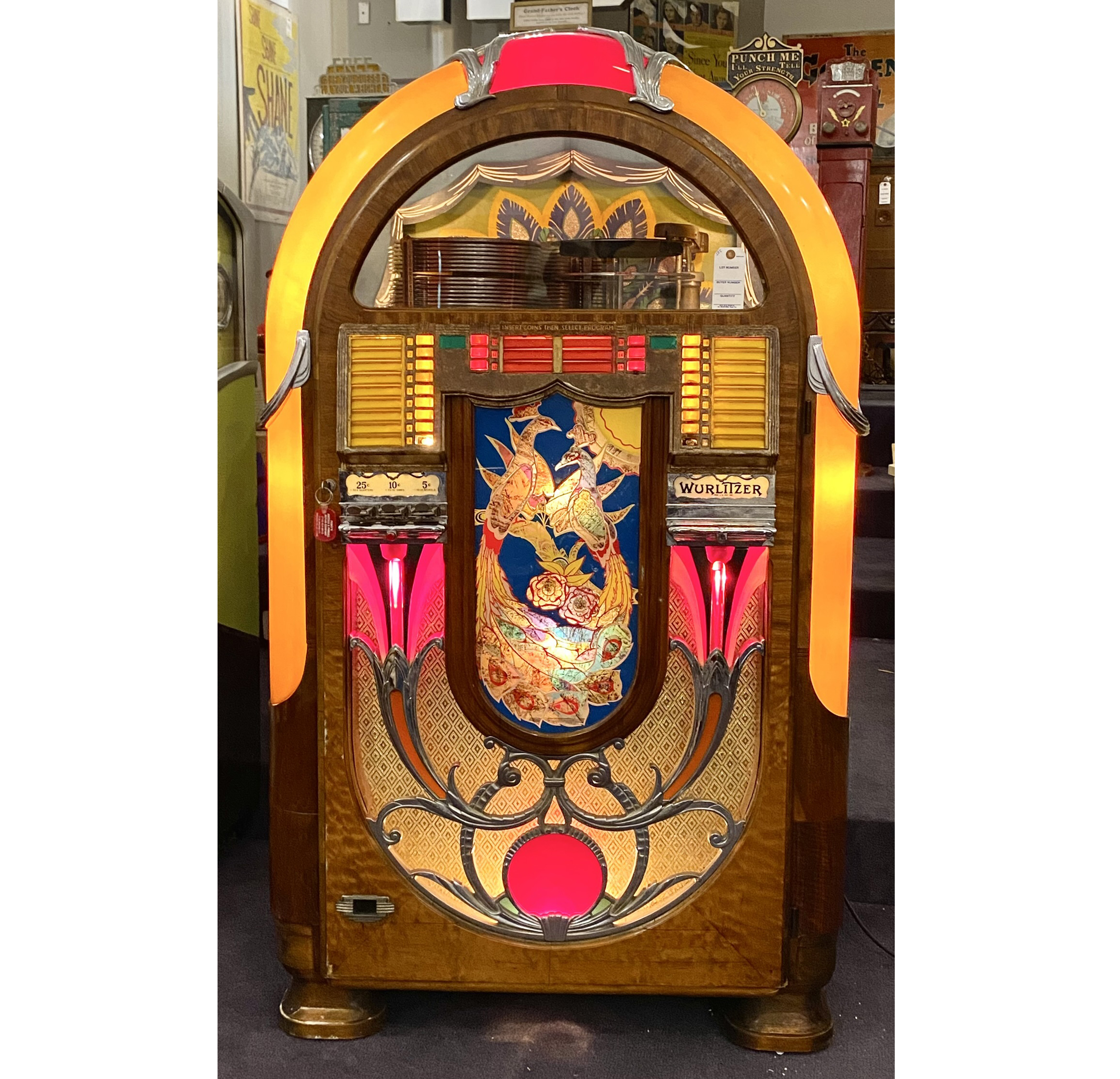  Beautifully-restored Wurlitzer 850 Peacock jukebox, est. $12,000-$29,000