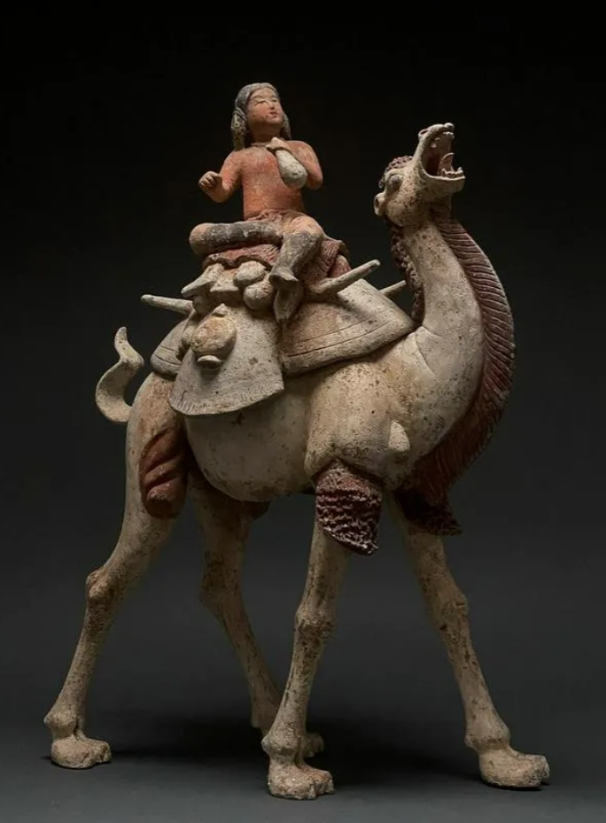 Depicting the link between Europe and Asia, this Chinese Tang dynasty Bactrian camel ceramic figure, dating to circa 618-907, realized $48,438 plus the buyer’s premium at Apollo Art Auctions in January 2021. The rider is portrayed as European, and both the figure and camel have finely-delineated details.