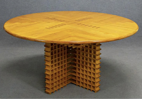 A Gae Aulenti prototype Saint Moritz table for Pierluigi Ghiandi, never made for production, brought $9,195 plus the buyer’s premium in November 2019. Image courtesy of Viscontea Casa d’Aste srl and LiveAuctioneers.