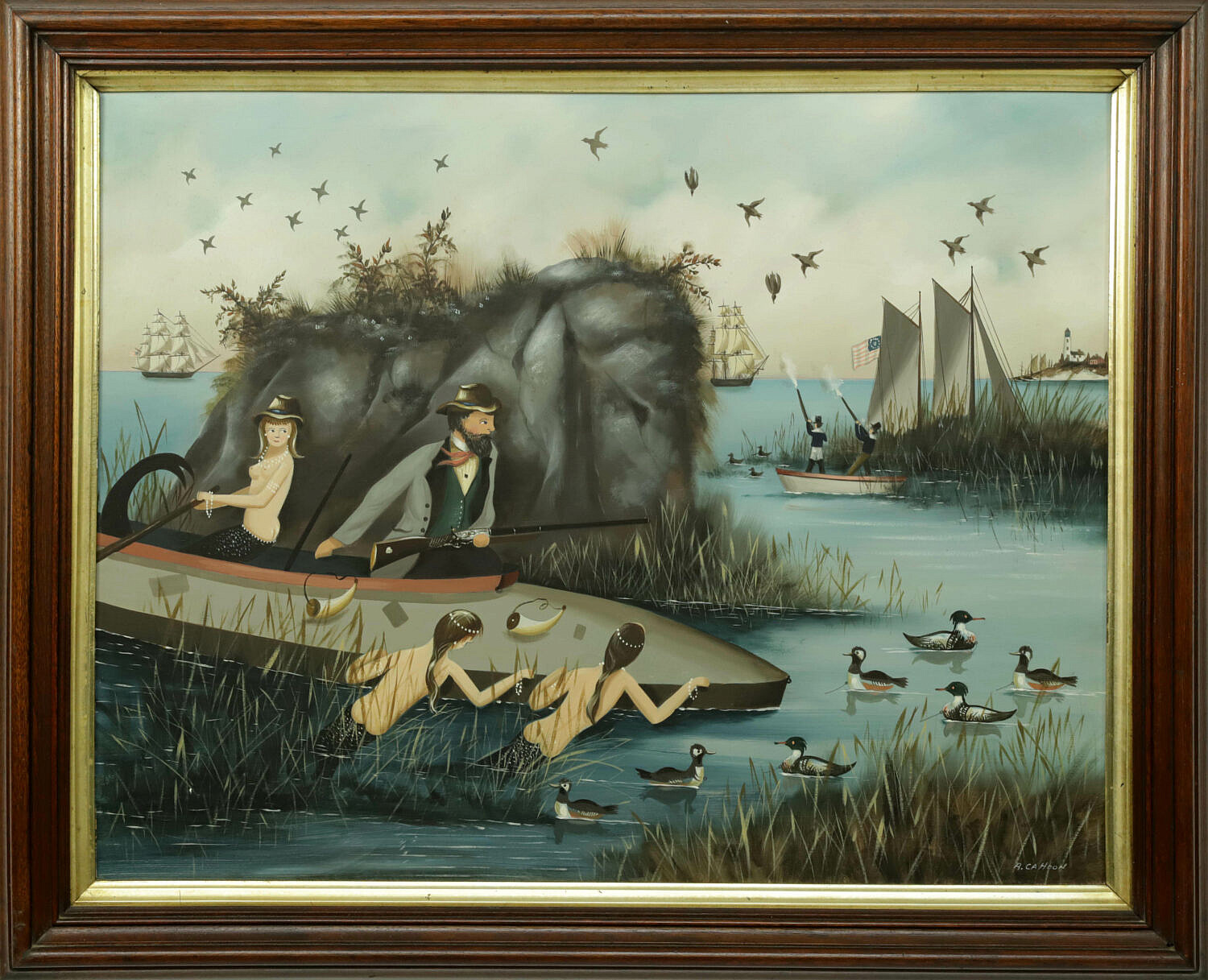 Ralph Eugene Cahoon, Jr., ‘Mermaids and the Duck Hunters,’ $61,500