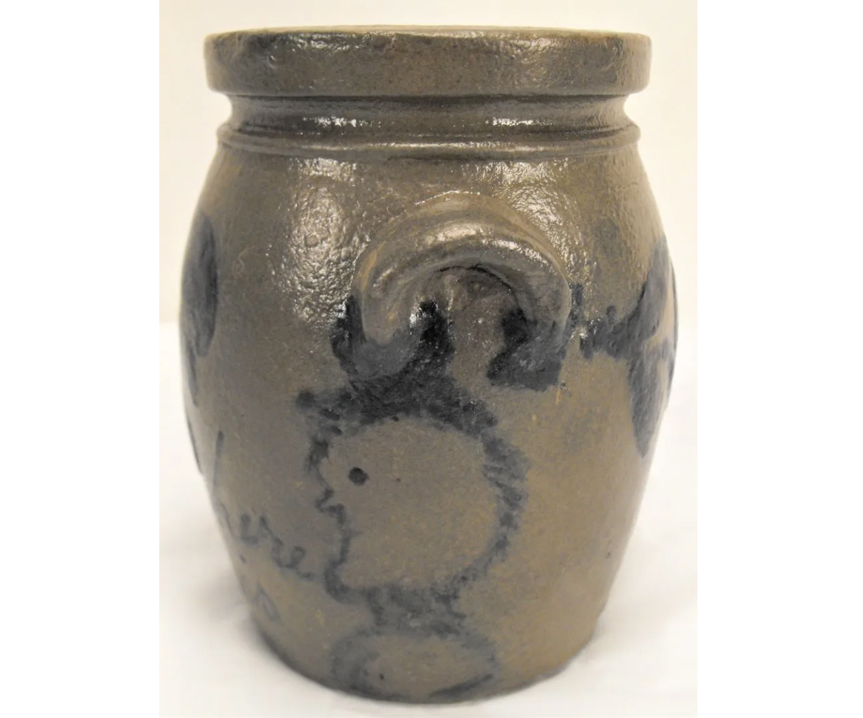 A miniature stoneware jar from the Black family pottery in southwestern Pennsylvania sold for $6,000 plus the buyer’s premium in January 2019. Image courtesy of Carey Auctions and LiveAuctioneers.