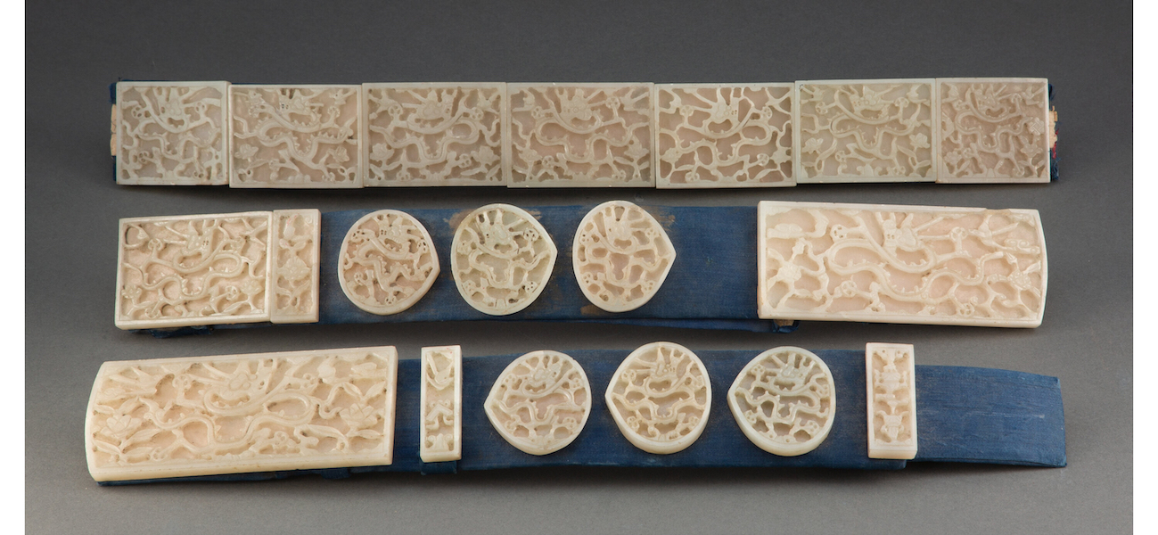 Set of Ming dynasty jade belt plaques, est. $60,000-$80,000. Image courtesy of Heritage Auctions