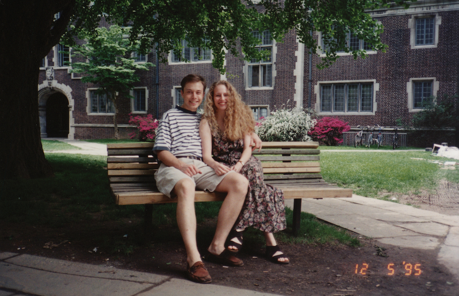 Elon Musk and Jennifer Gwynne, photographed on the University of Pennsylvania campus in 1995, $2,773
