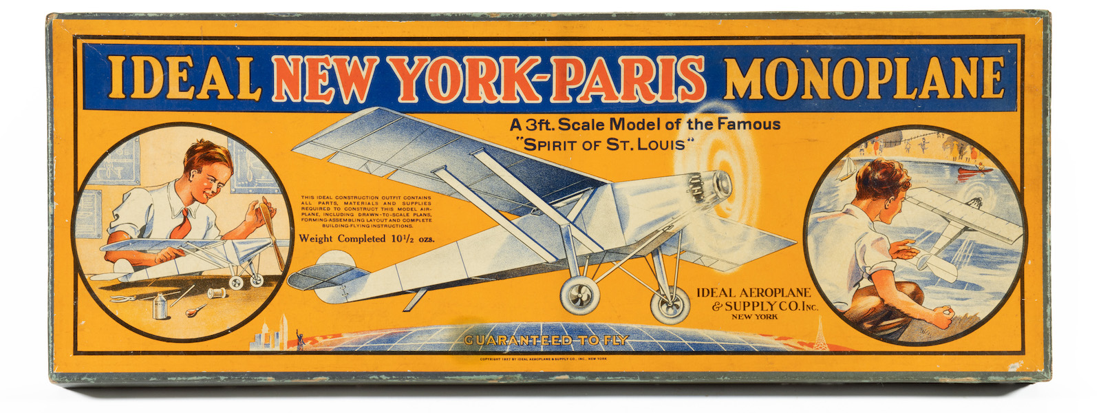 Ideal Spirit of St. Louis model airplane kit with original box, est. $100-$200