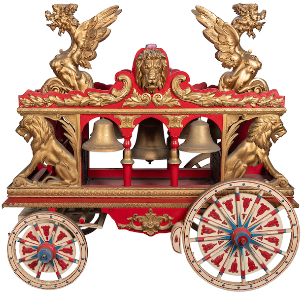 Model circus parade bell wagon from 1940, est. $6,000-$12,000