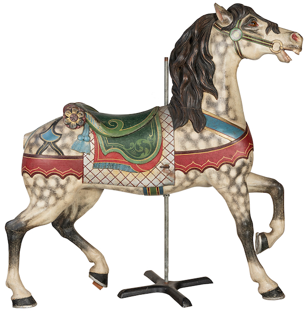 Circa-1885 carousel horse created by the G.A. Dentzel Company, est. $25,000-$35,000
