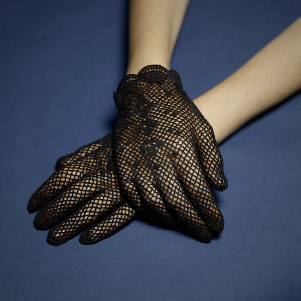 Pair of black lace gloves belonging to Ruth Bader Ginsburg, $16,575. Image courtesy of Bonhams