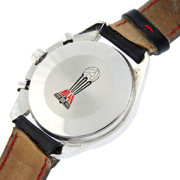 Omega adorned the back of the watch’s case with fitting graphics.