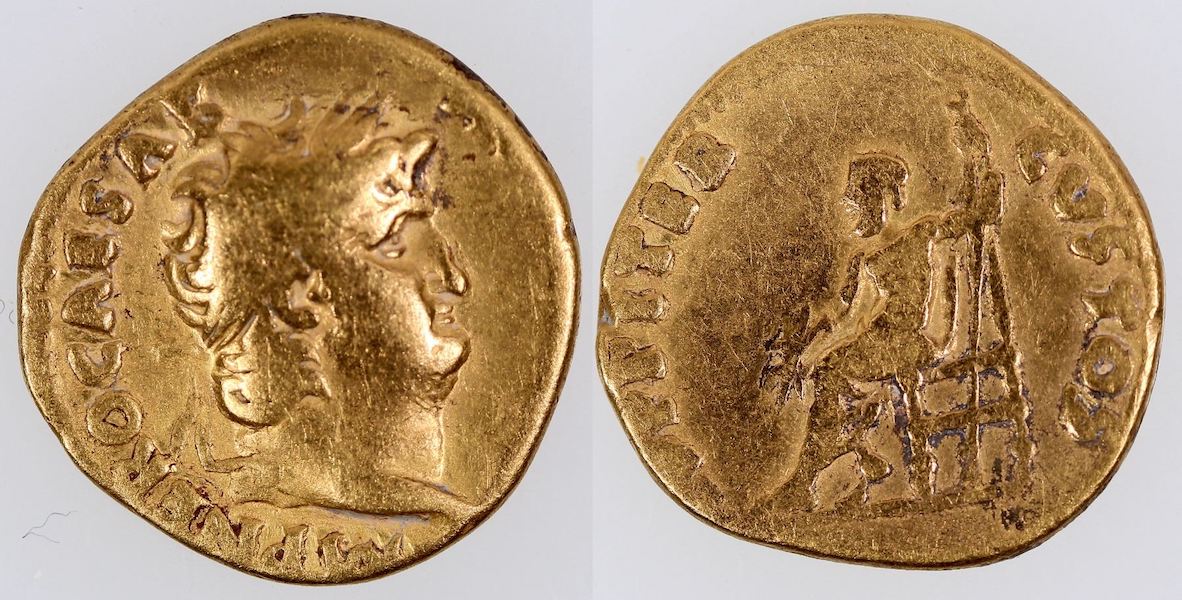  Ancient Roman Aureus coin showing Nero, $4,500