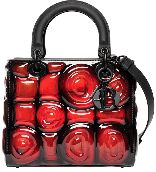 Christian Dior Black and Red Medium Lady Dior bag by Kohei Nawa, estimated at $6,000-$8,000. Image courtesy of Heritage Auctions