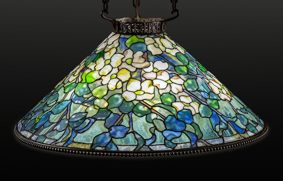 Circa-1910 Tiffany Studios Dogwood lamp, est. $50,000-$70,000. Image courtesy of Heritage Auctions
