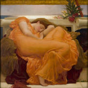 Frederic Leighton (1830-1896), ‘Flaming June,’ circa 1895 oil on canvas, 46 7/8 by 46 7/8in. (119 by 119cm.) Museo de Arte de Ponce. The Luis A. Ferre Foundation, Inc.