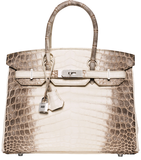 Another angle on the Hermes Diamond Himalayan Birkin, estimated at $400,000-$450,000. Image courtesy of Heritage Auctions