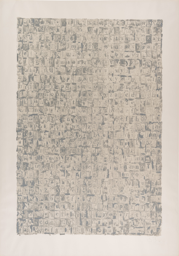 Jasper Johns, ‘Gray Alphabets,’ estimated at $70,000-$90,000