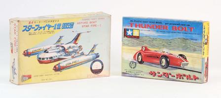 Andy Yanchus collection of model kits, vintage toys on deck at Bruneau, Sept. 17